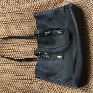 India Hicks Black Leather Bag